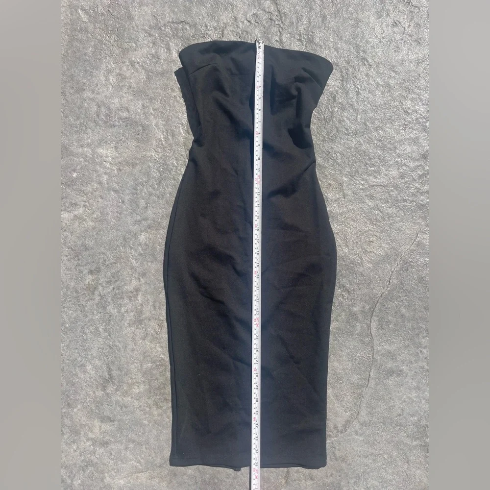Superdown Strapless Bodycon Midi Dress Black XS - Picture 2 of 6